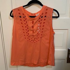 Zara W & B Collection Flowy Tank with Cut Out Details Sz L NWT